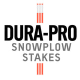 Dura-Pro Snowplow Stakes logo with black and orange text 