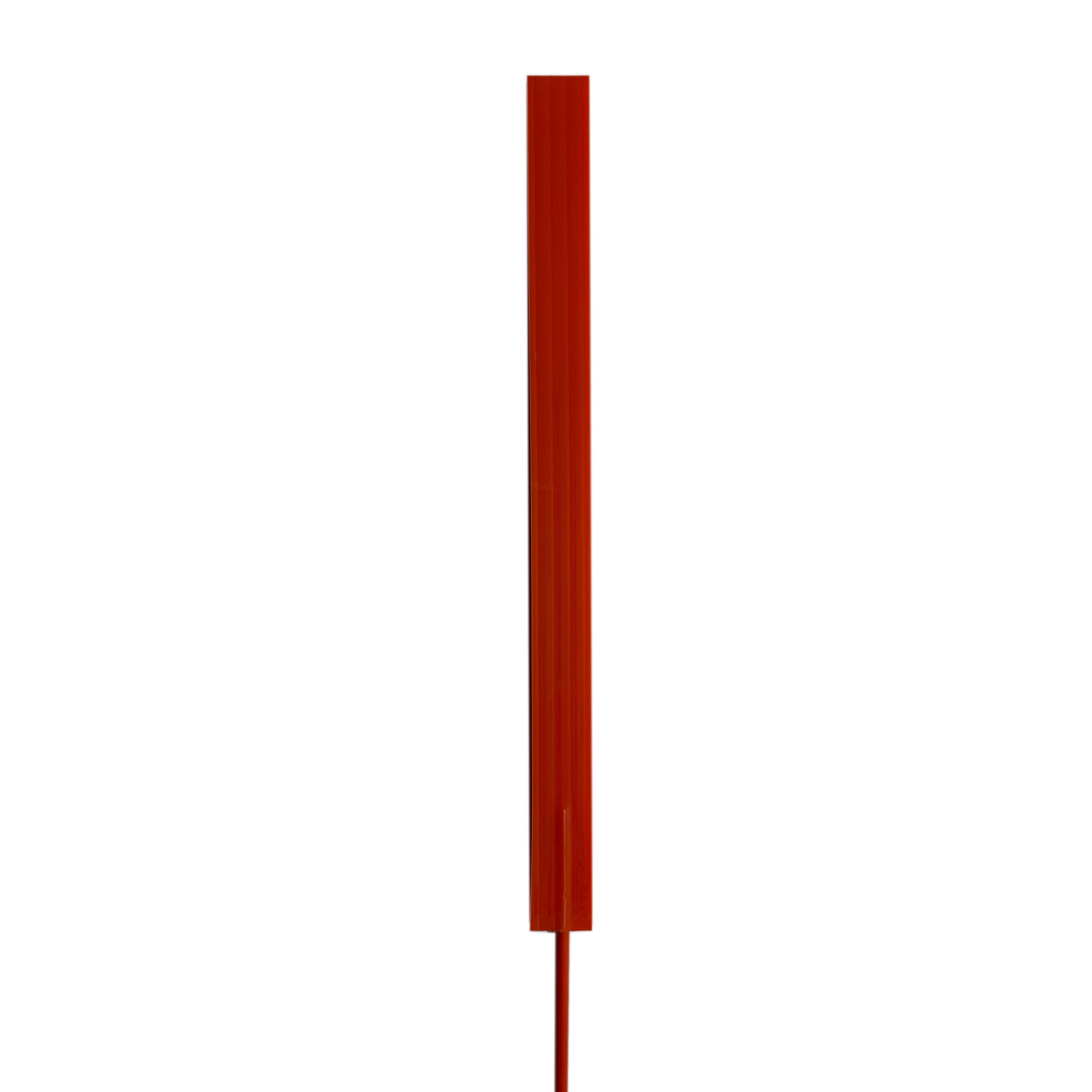 Red vertical pole on a white background