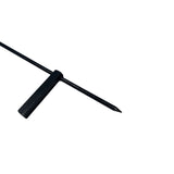 Stake installation tool foot peg and point.